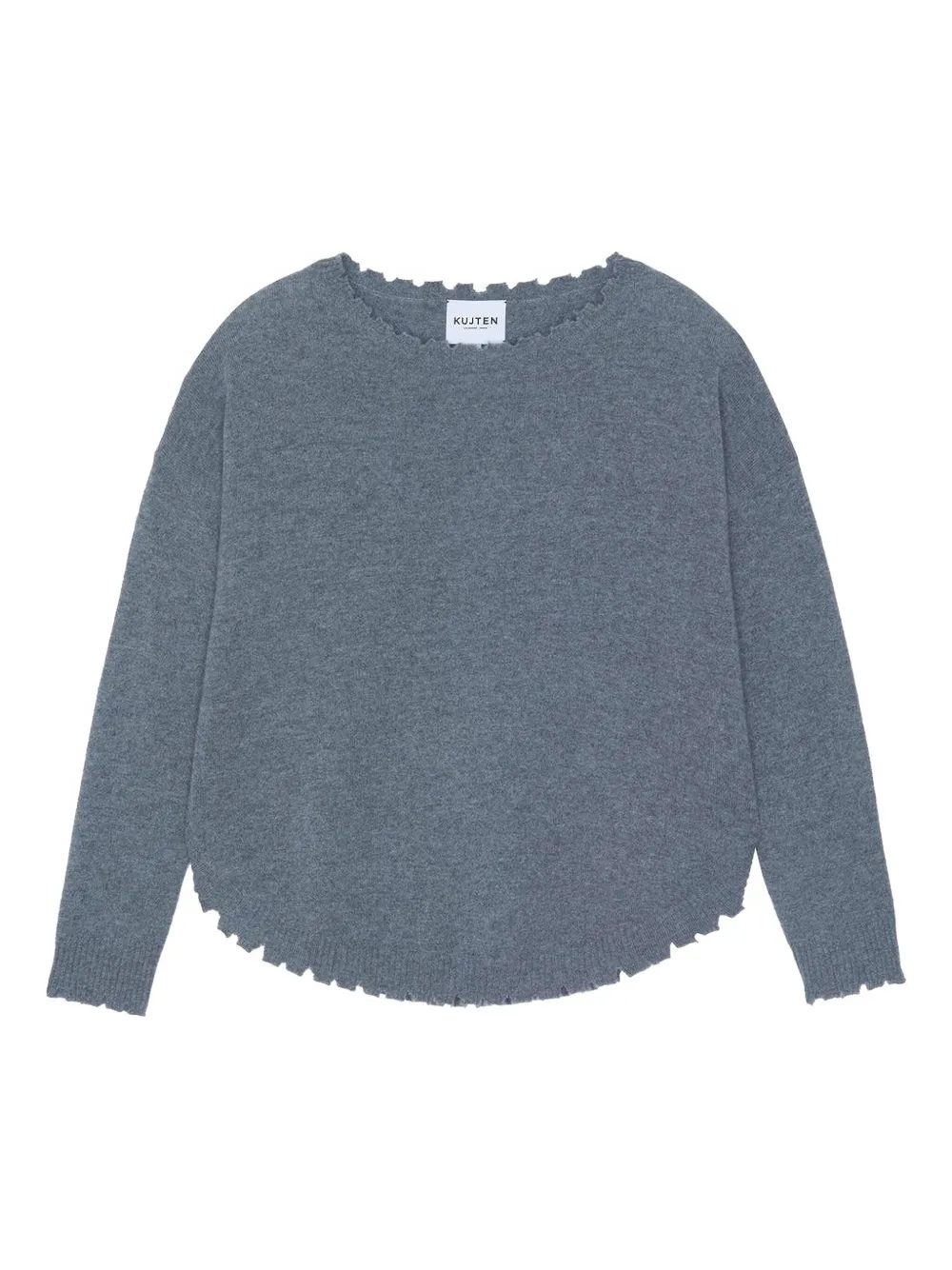 

Фланелевый свитер Mela с волнистым краем kujten, серый