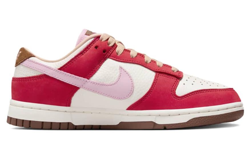 Женские кроссовки для скейтбординга Nike Dunk Low, Бежевый/Красный/Розовый — фото 2