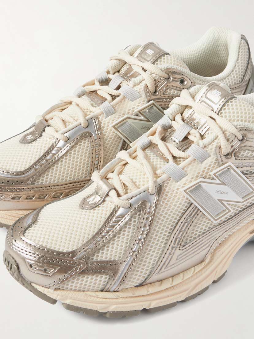 Кроссовки 1906R с металлической резиновой отделкой и сеткой New Balance, золотой — фото 4
