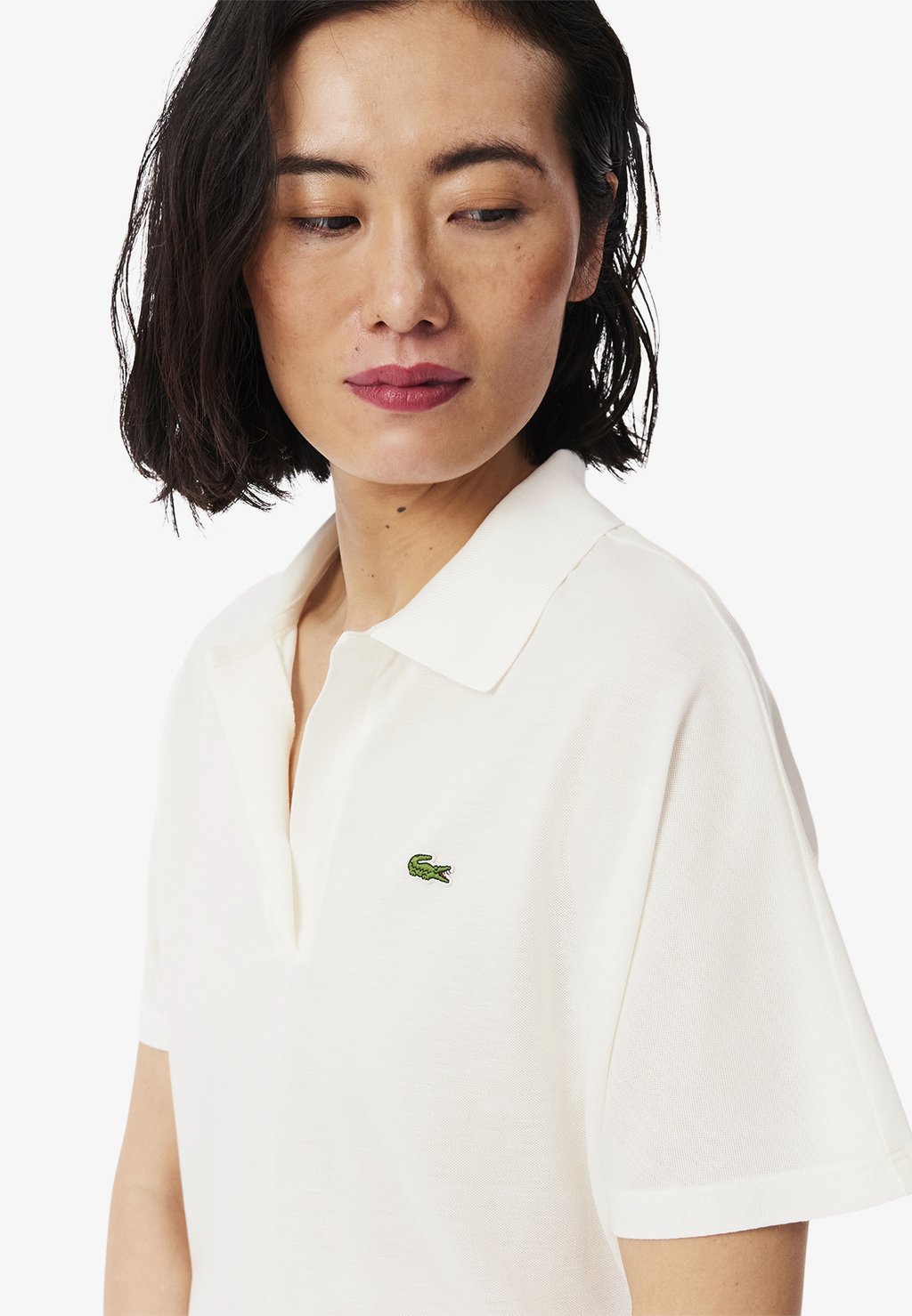 Поло Lacoste SHORT SLEEVES, белое — фото 4