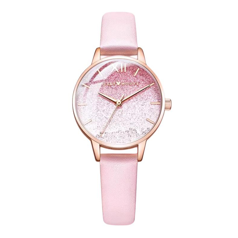 

Disney Часы Quartz Movement Leather Strap Watch Women's Watch Pink Watch Dial, Pink Watch Dial