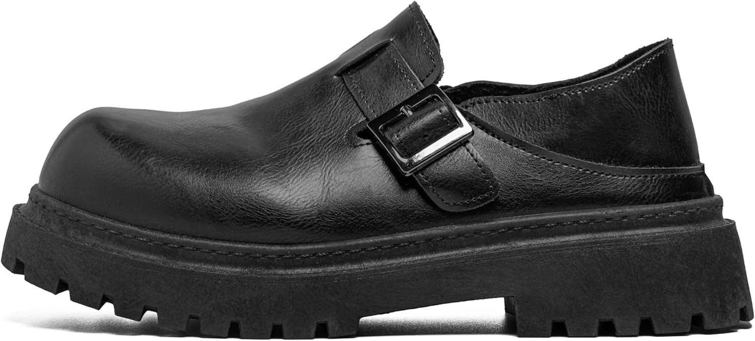 

Ретро кожаные туфли можно носить двумя способами. Мужские кожаные туфли в британском стиле Tgrnfhkpyy, черный