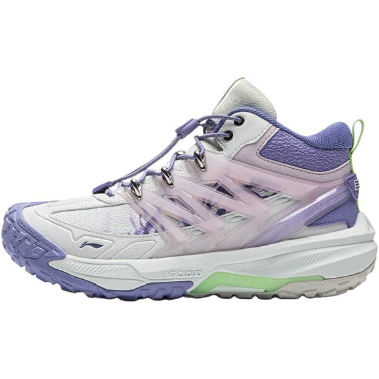 

LINING YOUNG Детские кроссовки для улицы, противоскользящие, износостойкие, средней высоты, белые, фиолетовые