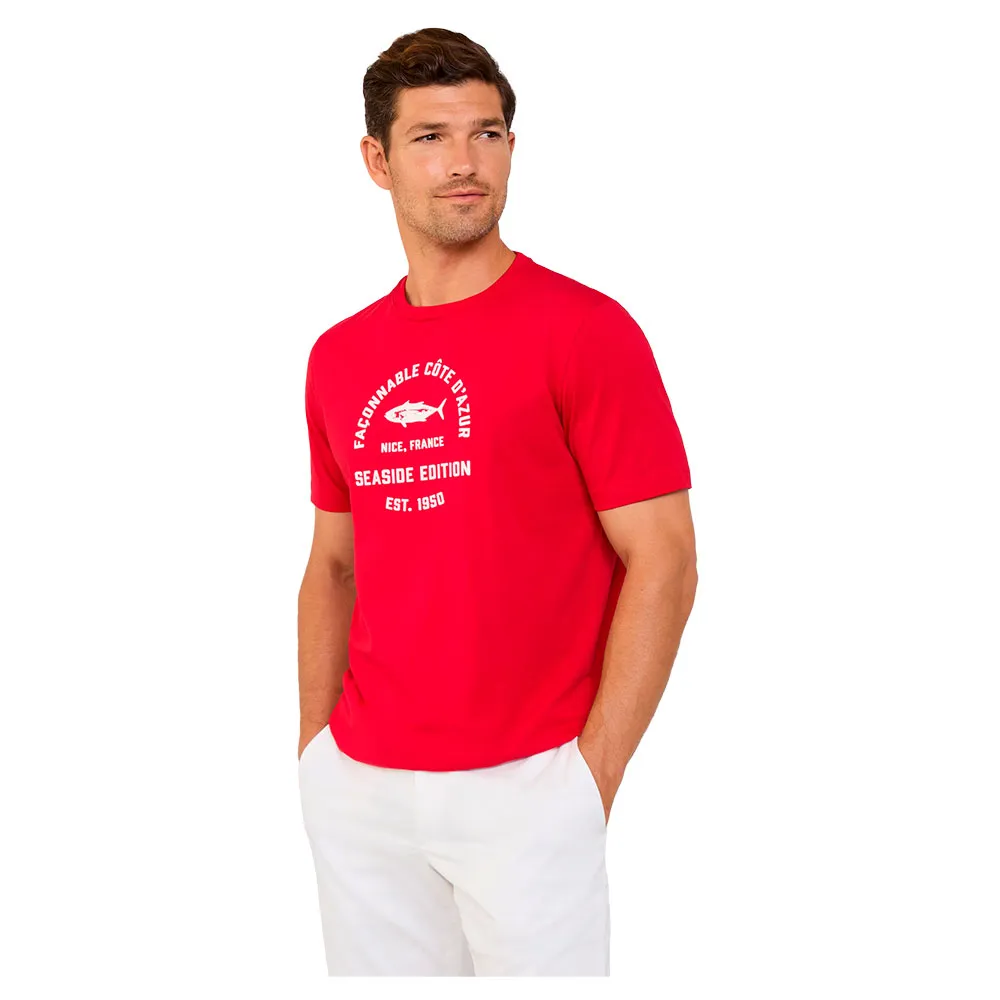 

Футболка с коротким рукавом Façonnable Fish Front Print, красный
