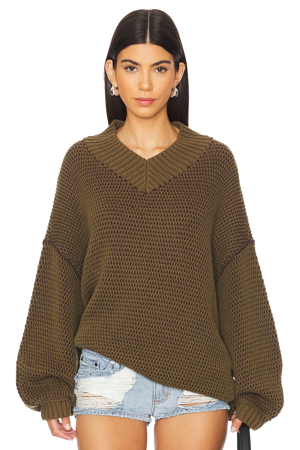 

Свитер мейси Free People, зеленый