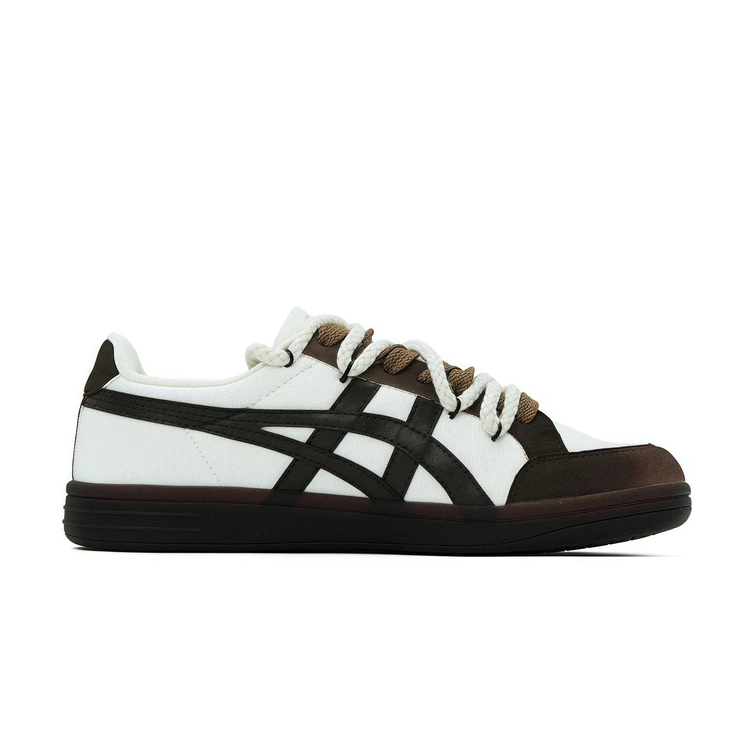 Onitsuka Tiger Advanti Swift Pattern Brocade Textile, Synthetic Leather Low top Skateboard Shoes Unisex Dark Brown — фото 4