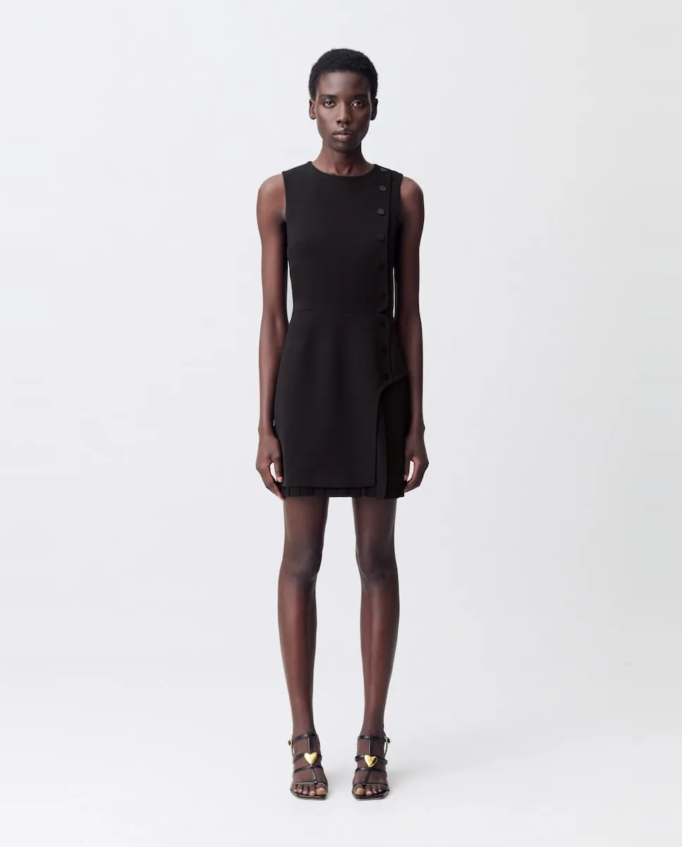 

Короткое плиссированное платье Claudie Pierlot, черный