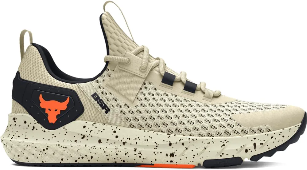 Кроссовки мужские Under Armour Project Rock Blood Sweat Respect 4, черный/оранжевый — фото 2