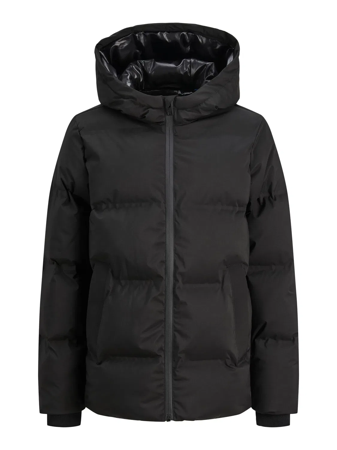 Стеганая куртка с капюшоном JACK & JONES Junior, черный