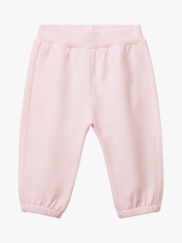 

Детские джоггеры 3D с зауженным низом из хлопковой смеси Benetton, Pink