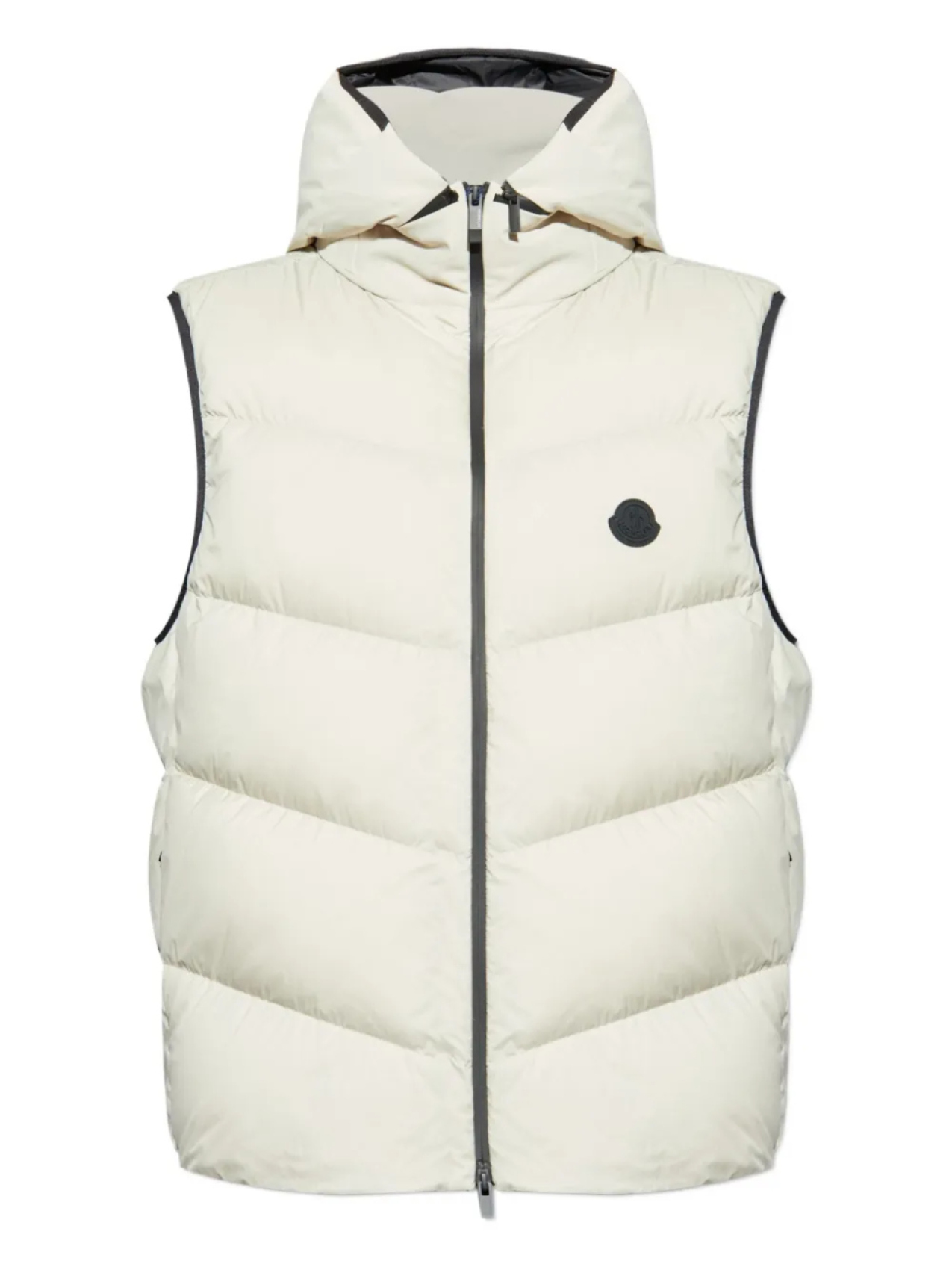 

Утепленный жилет с капюшоном от Moncler Guersac, серый