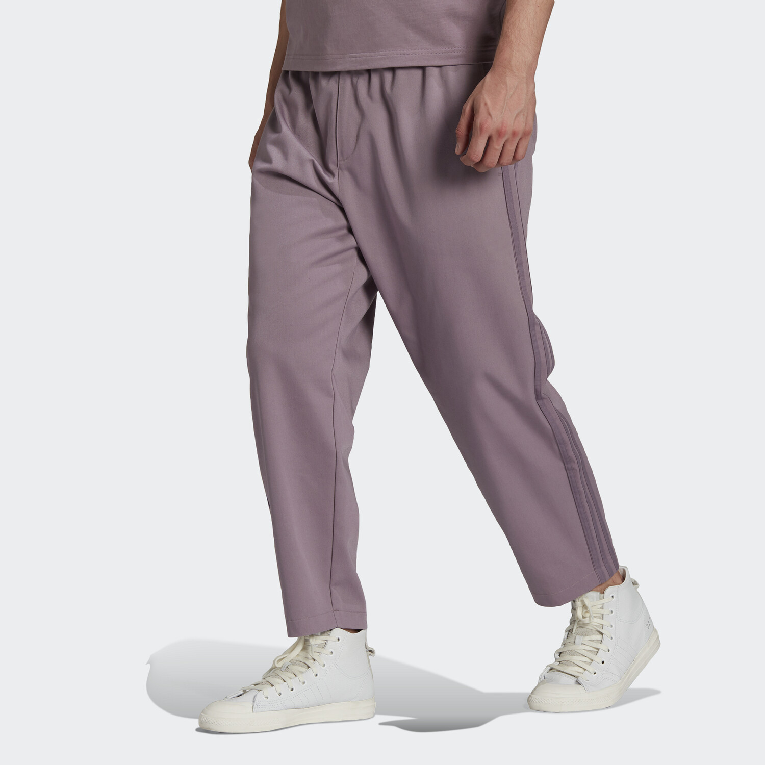 Трикотажные спортивные штаны мужские сиреневые Adidas Originals, светло-фиолетовый — фото 2
