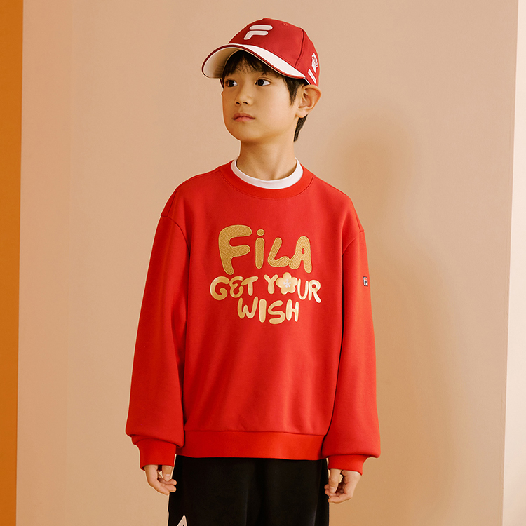 Детская толстовка FILA KIDS, красный — фото 4