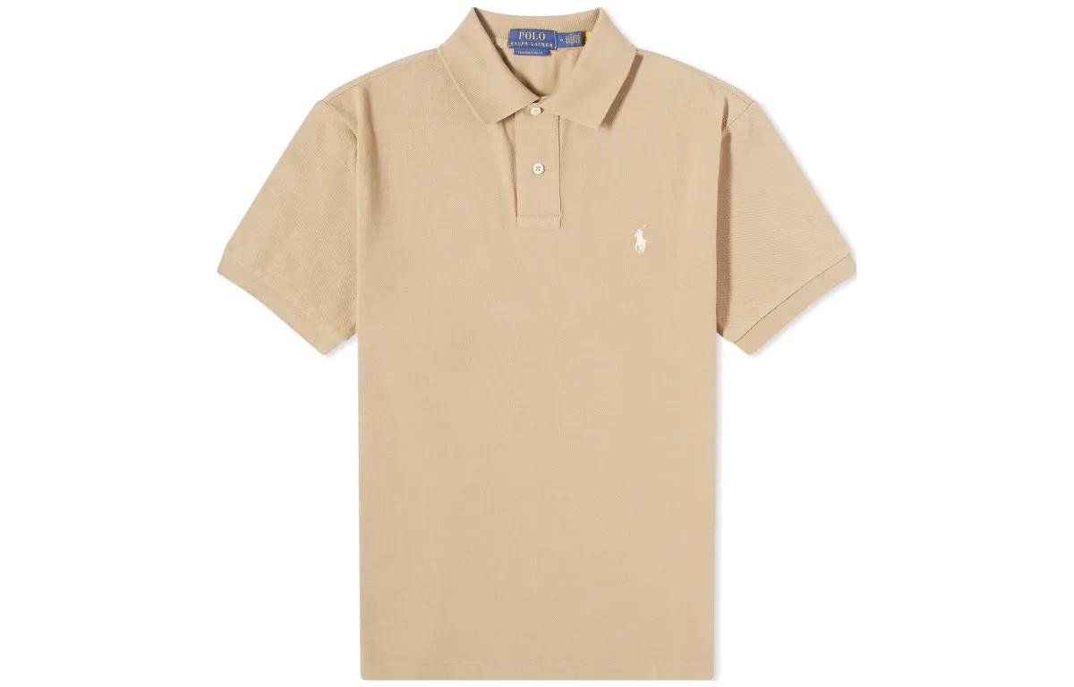Пользовательская поло FW23 мужская slim fit tan Polo Ralph Lauren, Tan — фото 3