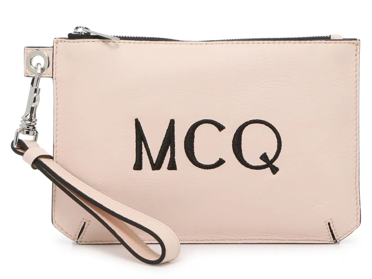 

Сумка Logo Stitched Leather Wristlet Mcq By Alexander Mcqueen, светло-розовый