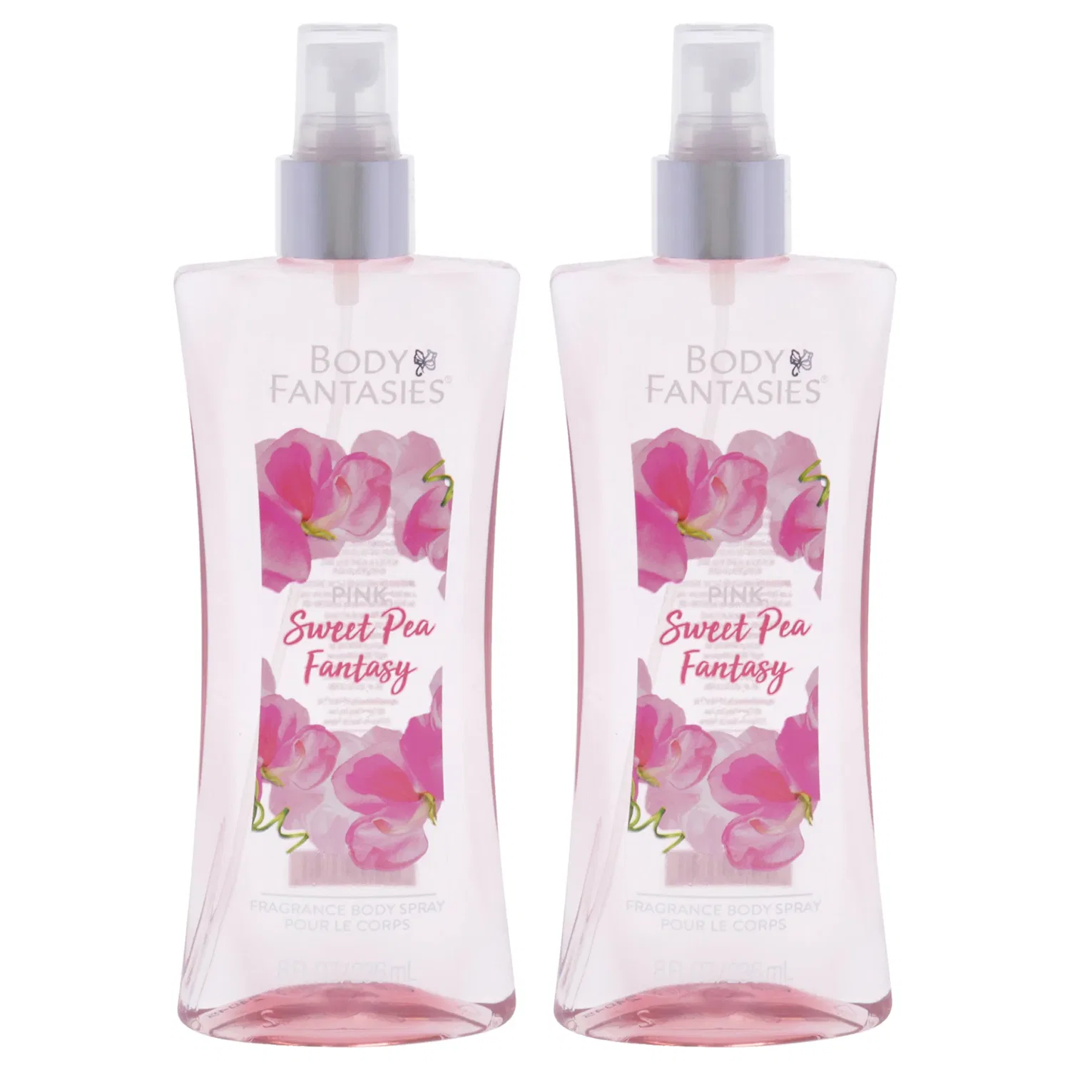 Спрей для тела Pink Sweet Pea Fantasy от Body Fantasies для женщин - 237 мл - упаковка из 2 штук