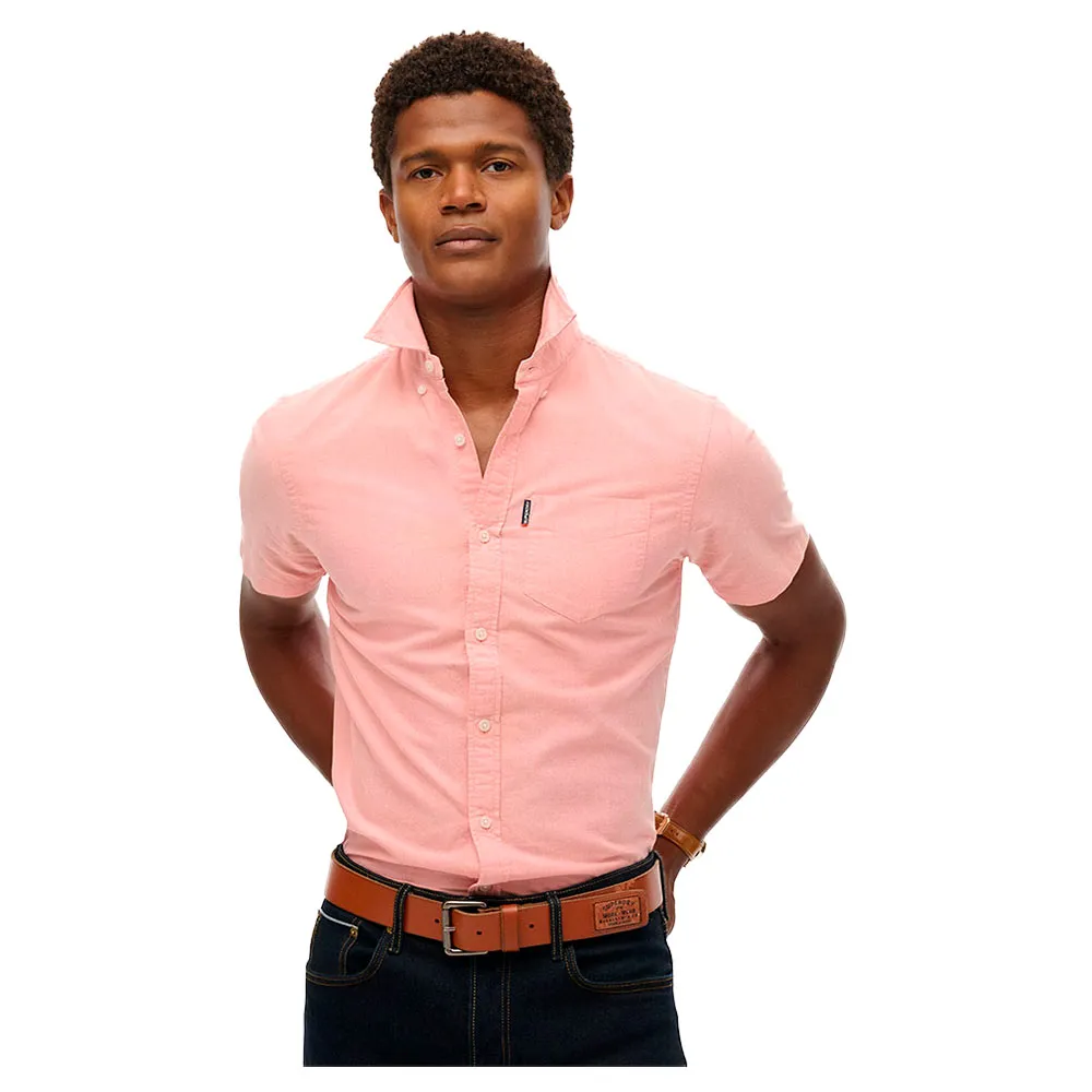 

Рубашка с коротким рукавом Superdry Oxford, розовый