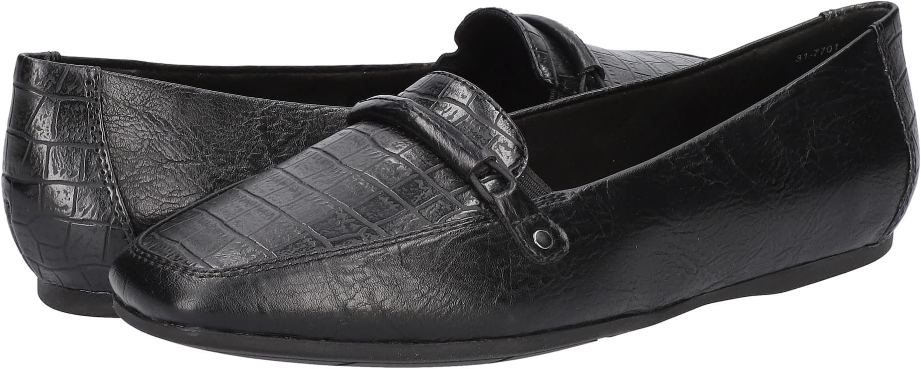 Лоферы Easy Street Catsha, цвет Black/Croco