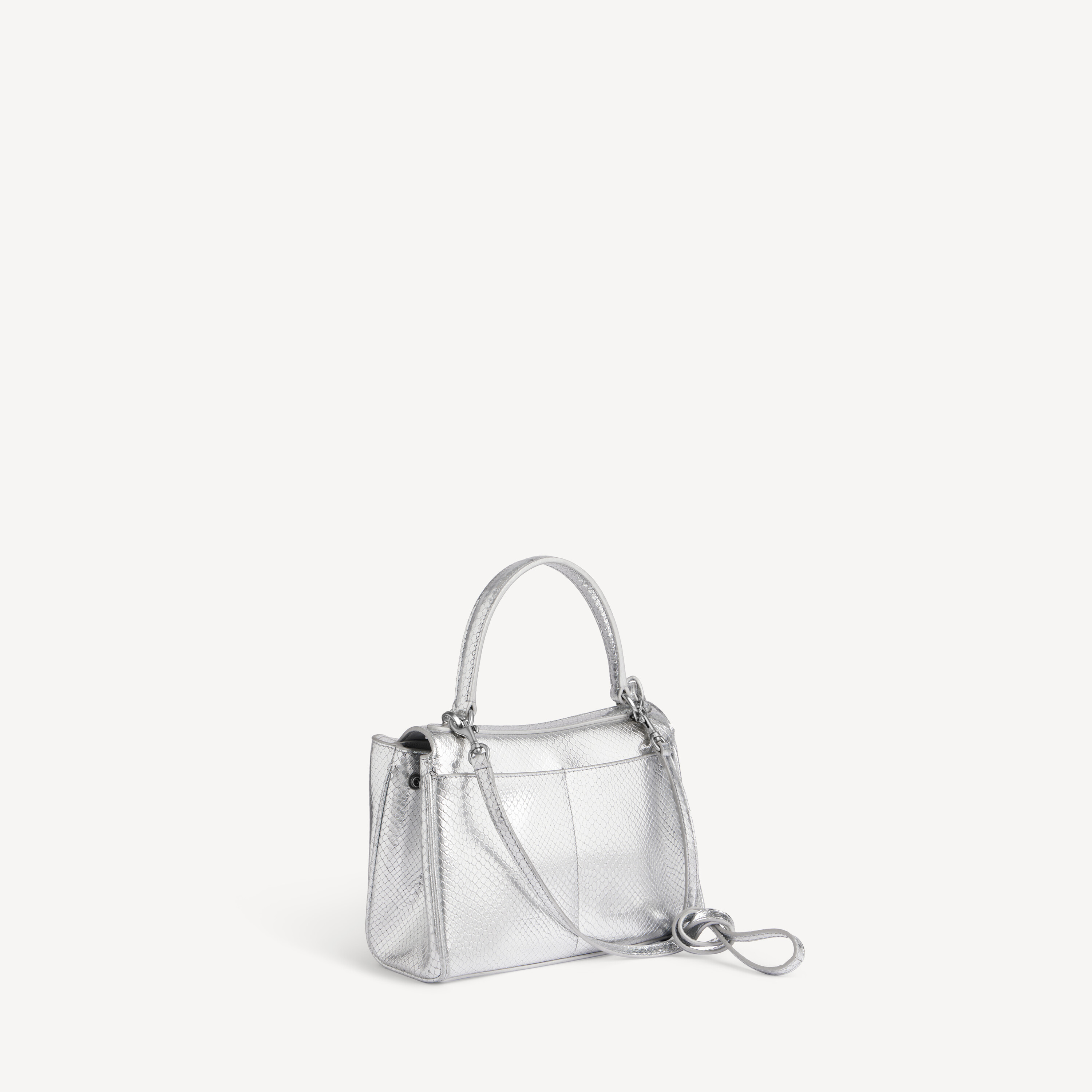 Женская мини-сумка rodeo в серебристом цвете BALENCIAGA, серебристый — фото 3