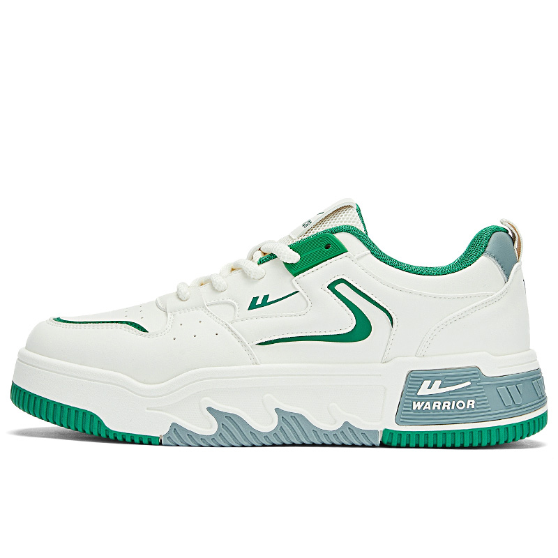 

WARRIOR Мужские скейтерские кроссовки низкие белые черные бежевые зеленые, цвет Beige Green