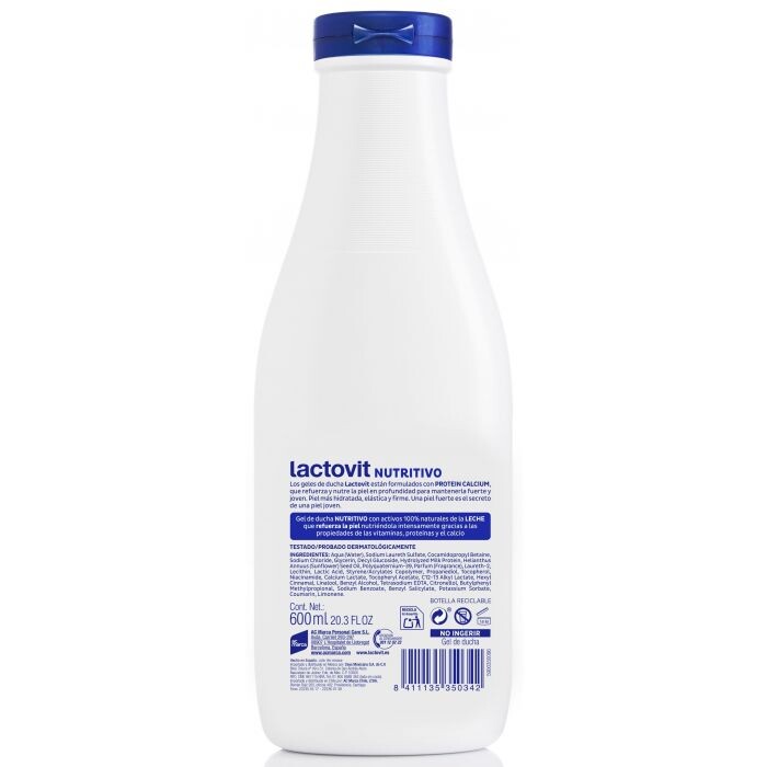

Гель для душа Gel de Ducha Nutritivo Lactovit, 600 ml