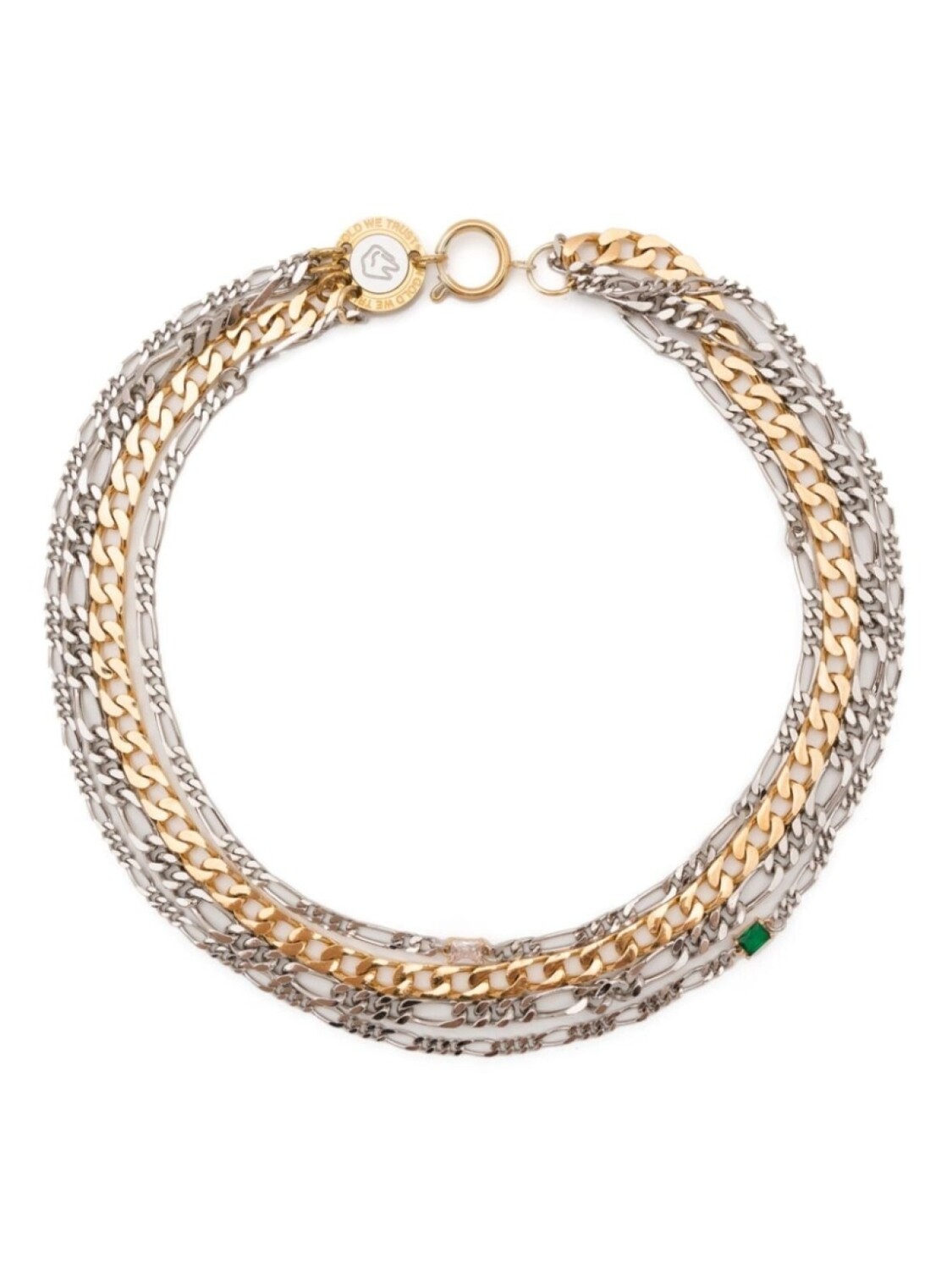 

Ожерелье с застежкой-логотипом IN GOLD WE TRUST PARIS, серебряный