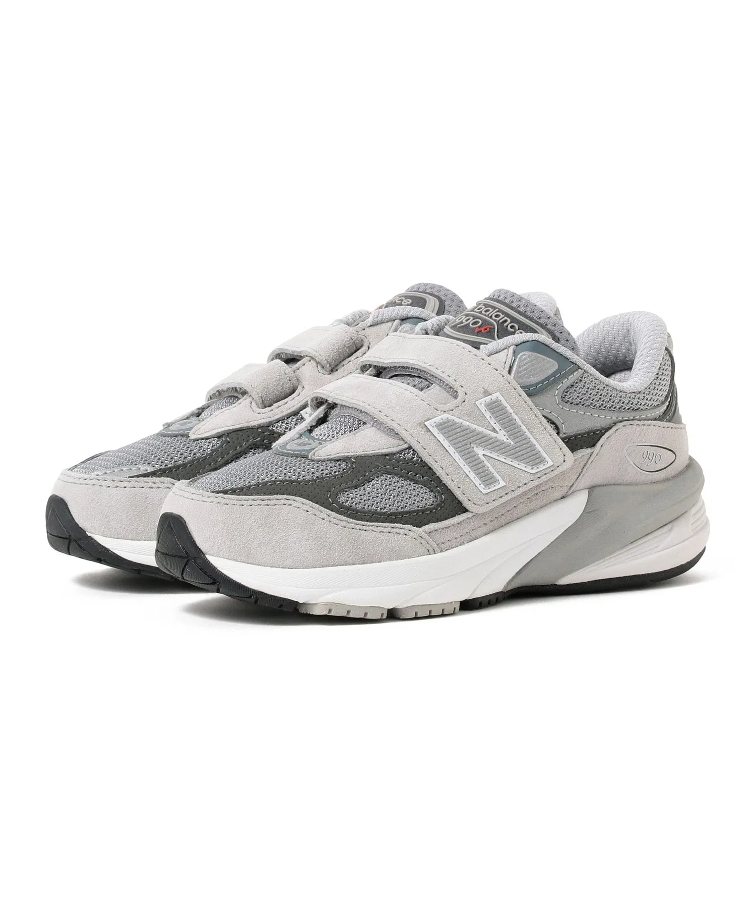 Детские кроссовки New Balance PV990 из натуральной кожи серые — фото 4