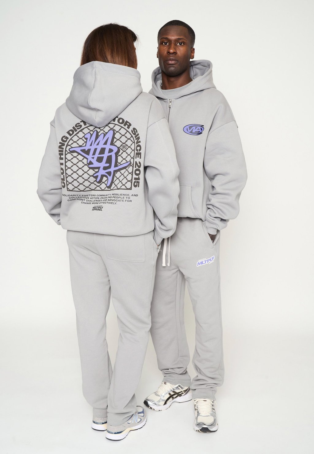 

Толстовка с капюшоном OVERSIZE ZIP COHESION Multiply Apparel, серый