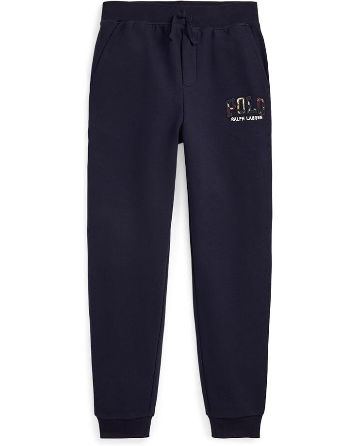 

Брюки Polo Ralph Lauren Kids Plaid-Logo Fleece Jogger Pants, цвет RL Navy