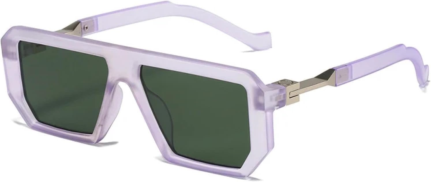 

Ретро солнцезащитные очки для женщин, модные, с прозрачными линзами, защита от УФ-излучения для мужчин, трендовые панк-очки с градиентным переходом цвета TVTBBVV, Purple Dark Green