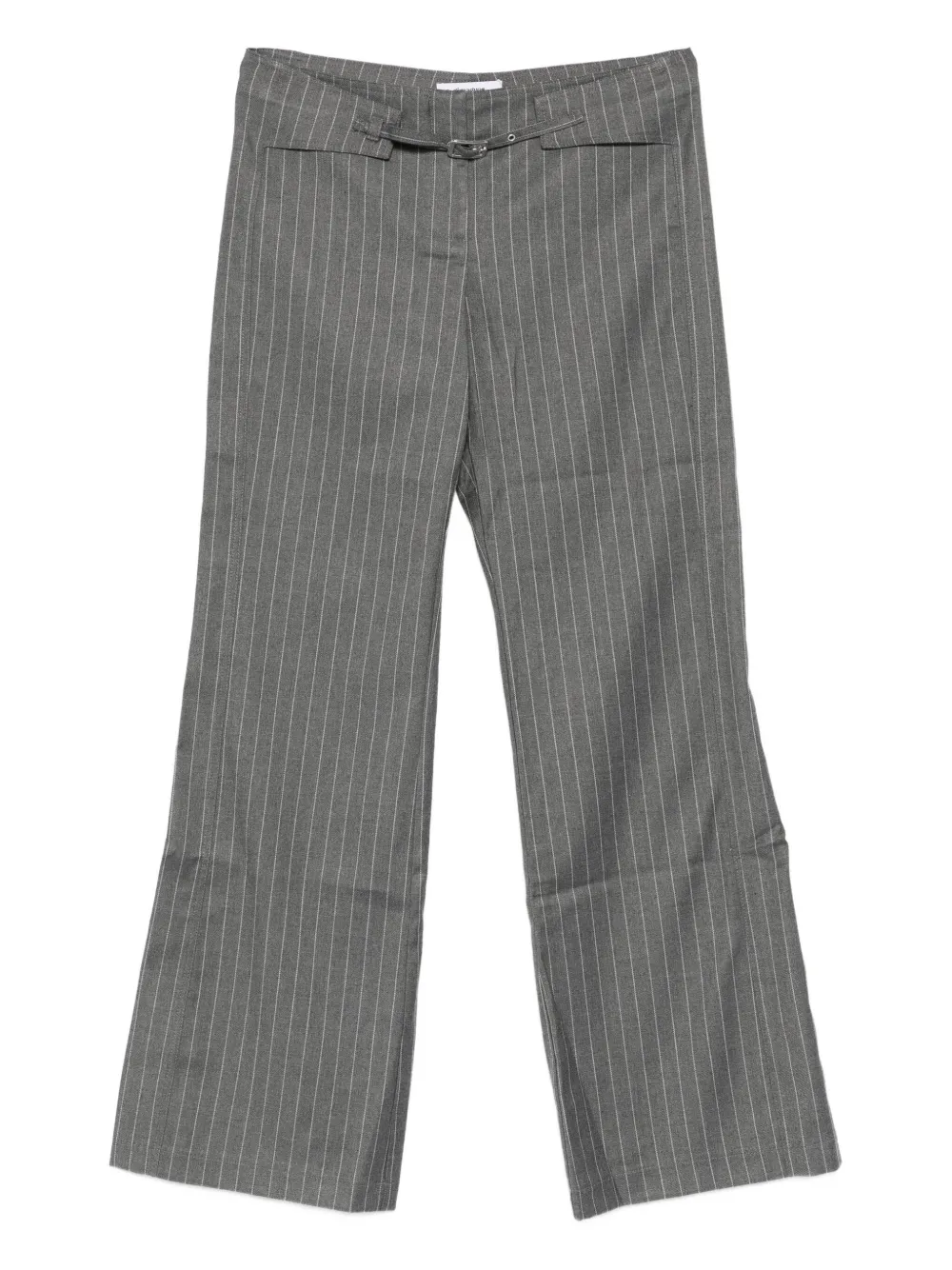 

Брюки в полоску Nicole с пряжкой на талии Gimaguas, серый