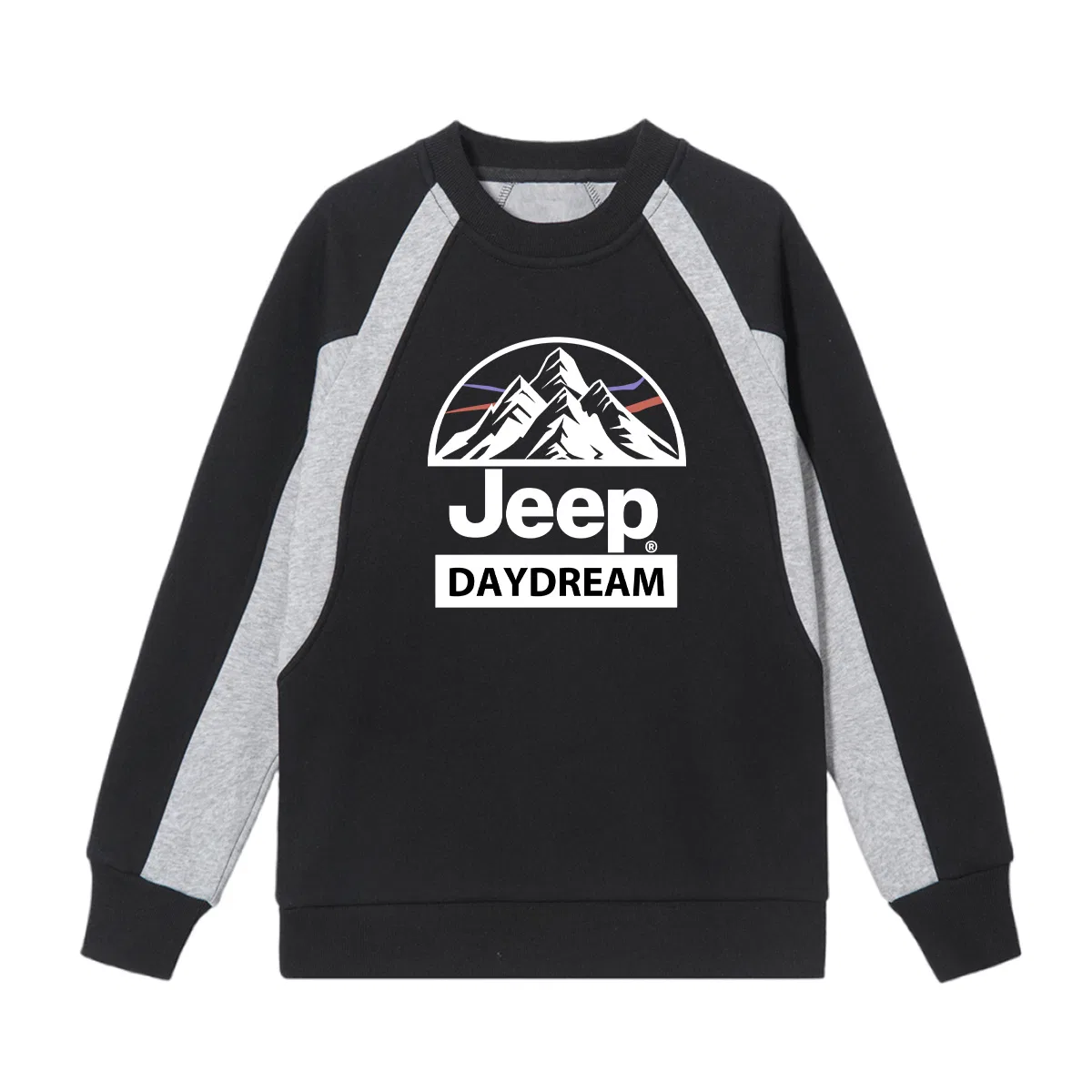 Свитшот детский Grade School с круглым вырезом Moderate Jeep, Black Gray