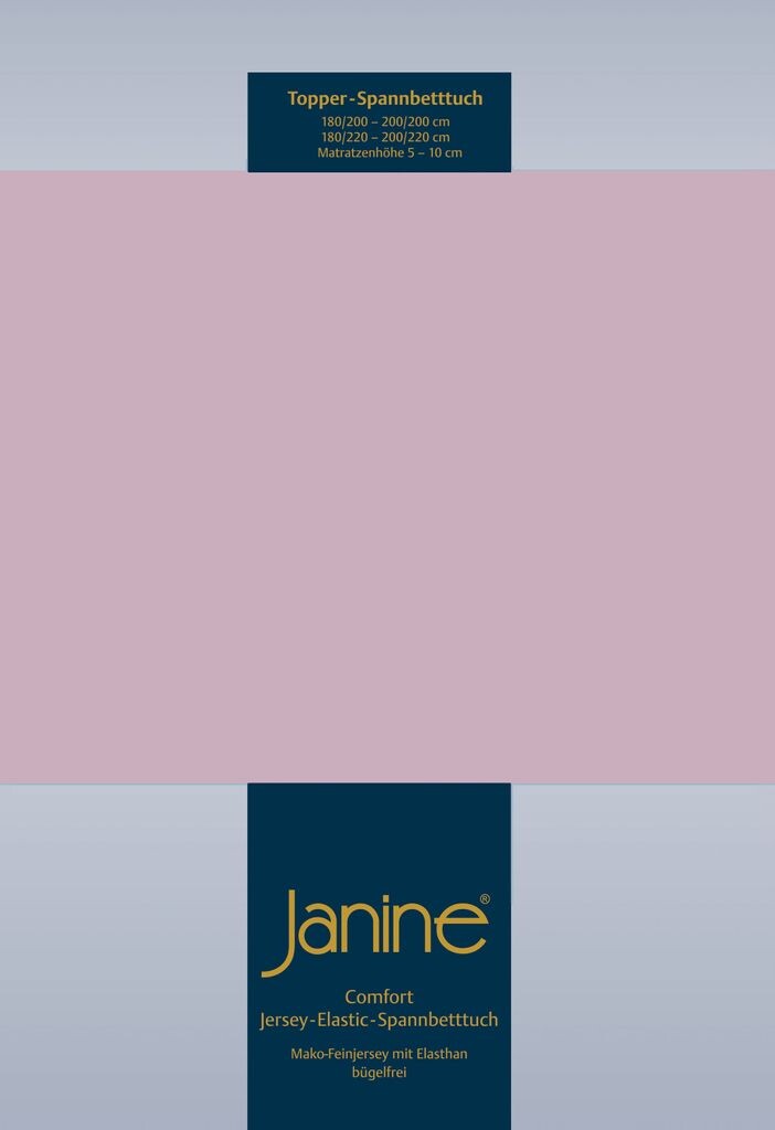

Простыня Janine Topper Comfort Jersey 180х200 см - старая роза 200х220 см Original Janine
