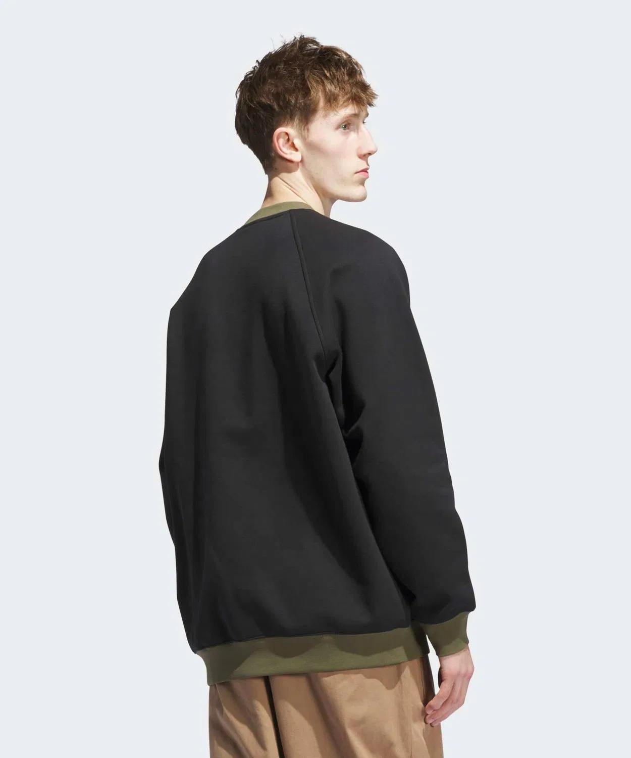 Кругловоротка с вышивкой G adidas Originals, хлопок с полиуретаном, чёрный — фото 4
