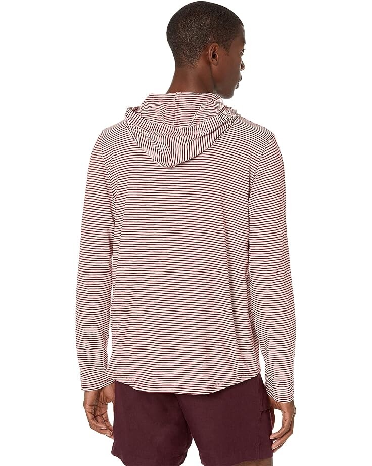 

Худи Vince Slub Stripe Pullover Hoodie, цвет Off-White/Vermouth