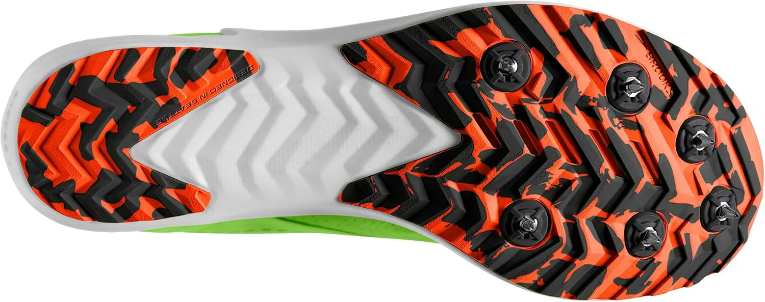 

Беговые кроссовки Brooks Draft XC без шипов с поддержкой для кросс-кантри, зеленый/оранжевый/белый