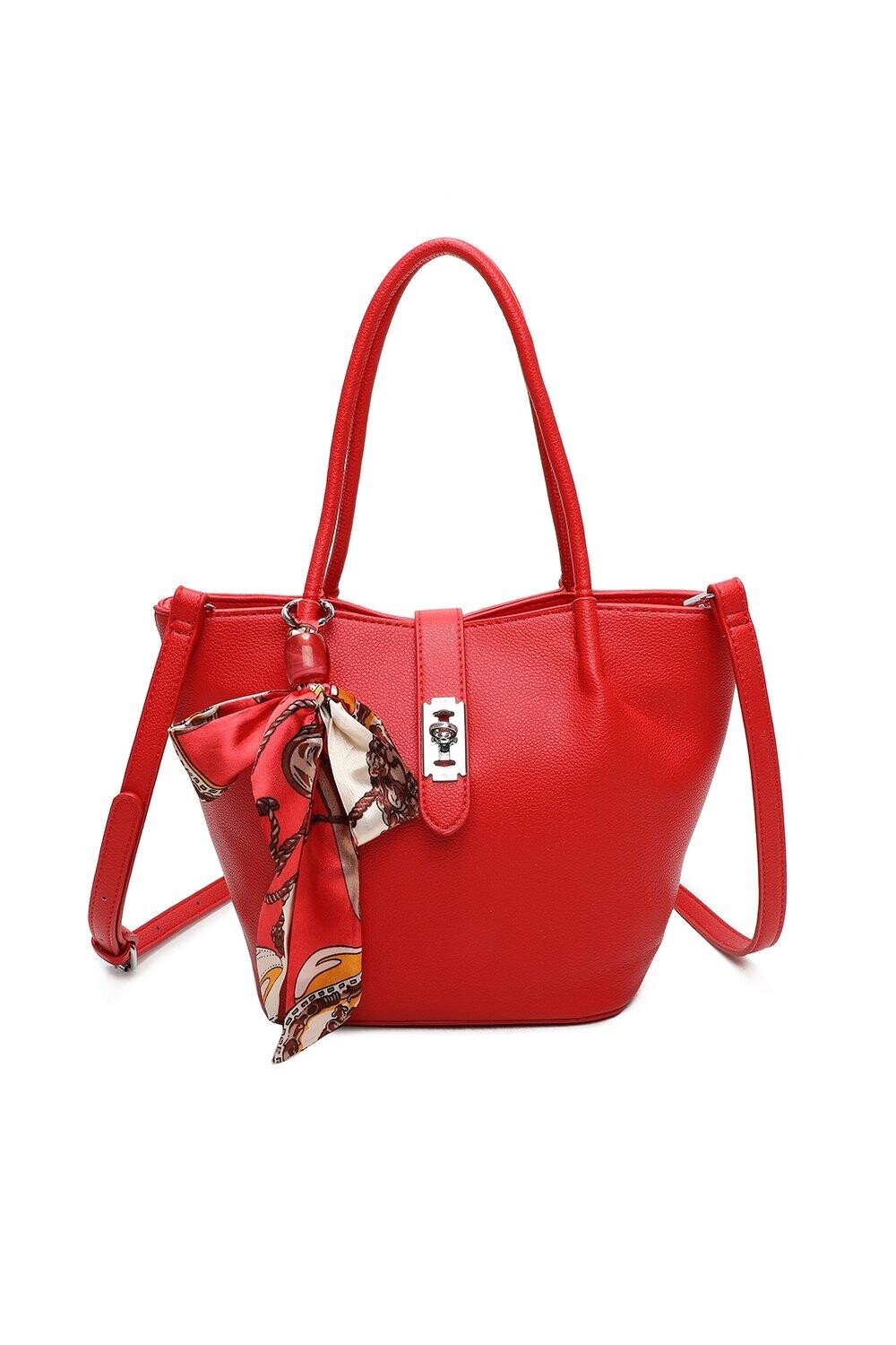 

Сумка-тоут из искусственной кожи Tria Ribbon Fontanella Fashion, красный