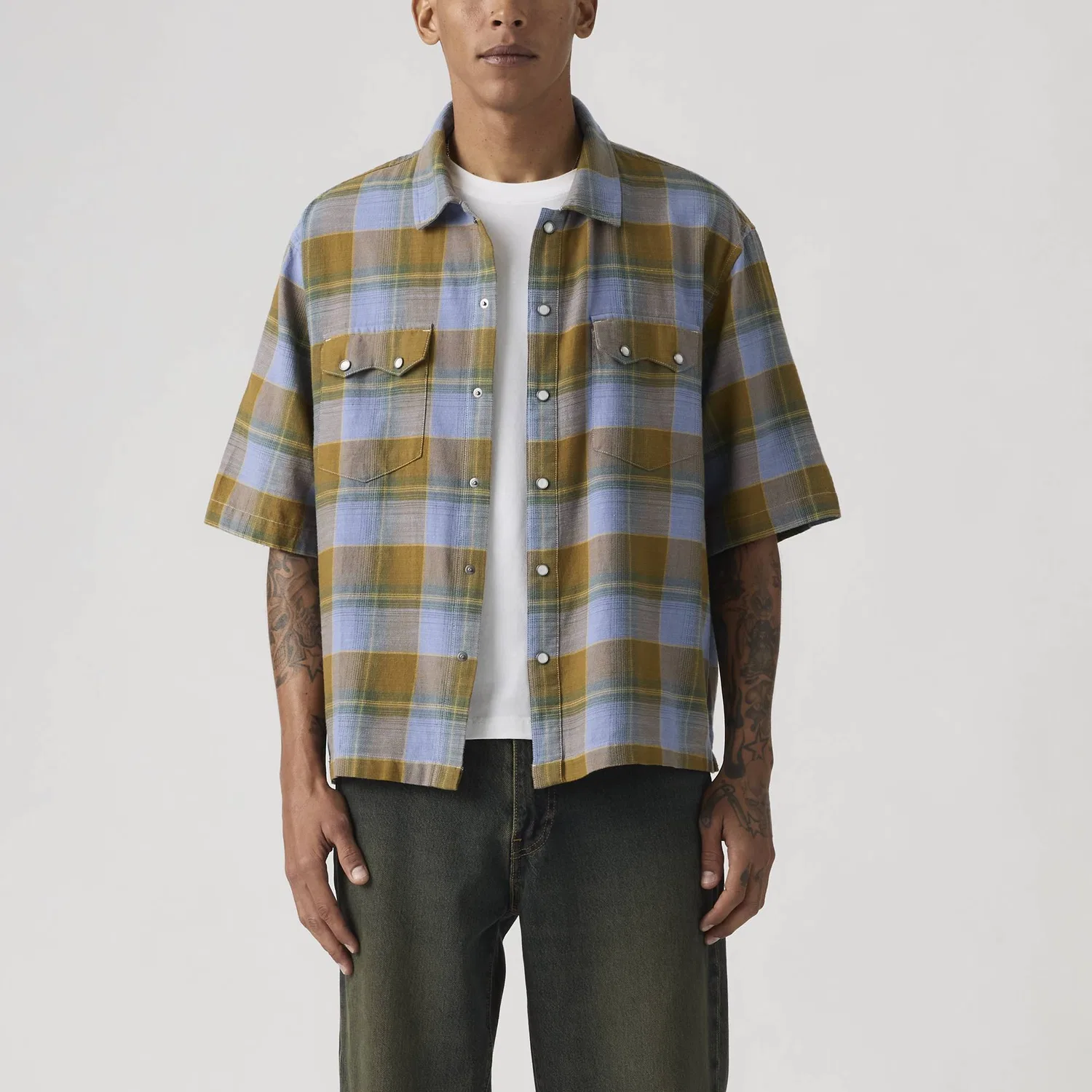 Рубашка с коротким рукавом клетчатая Levis мультиколор — фото 3