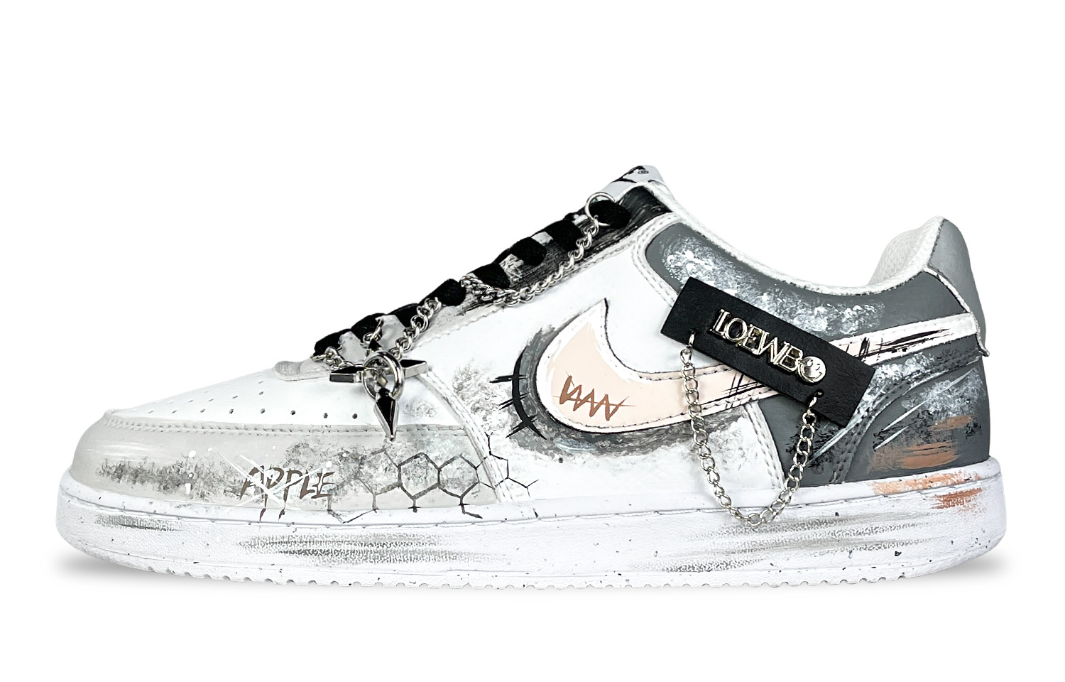 

Nike Court Vision 1 скейтборд обувь мужские низкие белый/розовый