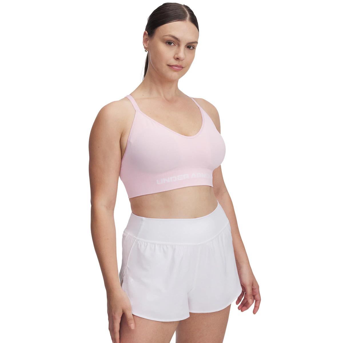 

Vanish Женский бесшовный низкий бюстгальтер Under Armour Top, цвет Rosa