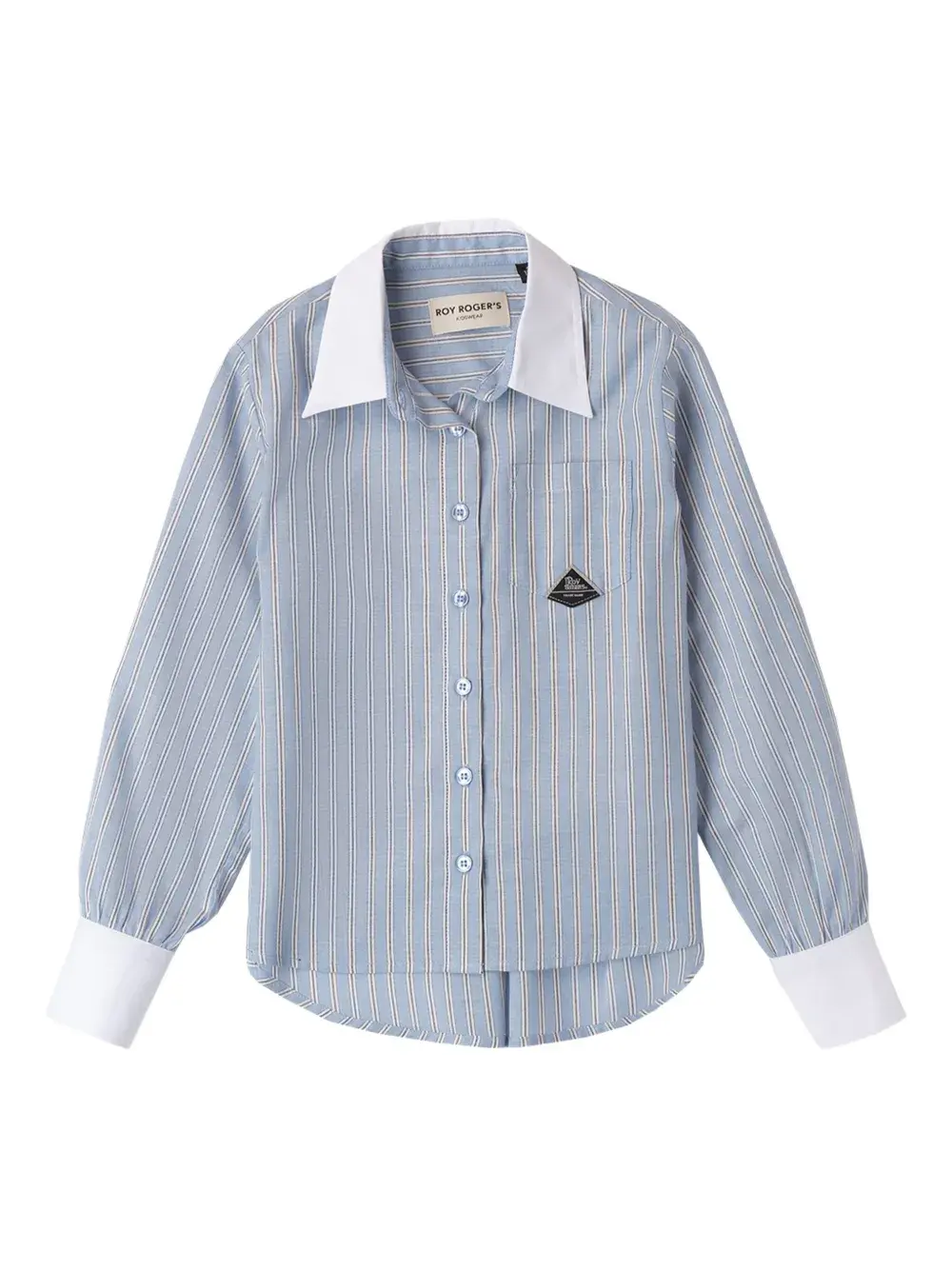 

Рубашка в полоску с контрастным воротником Roy Rogers Kids, синий