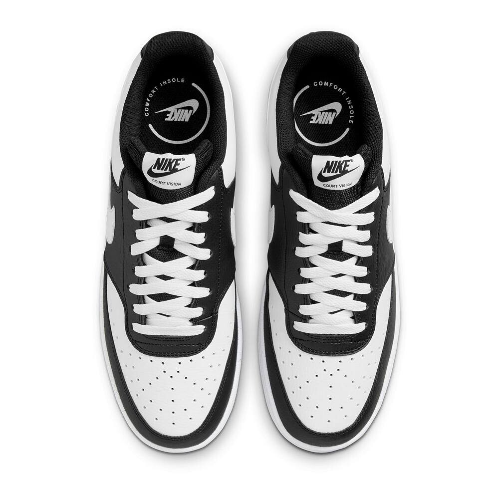 Мужские низкие кроссовки Nike Court Vision, цвет Black White — фото 4