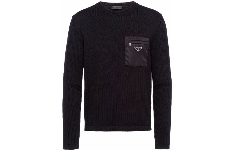 

Свитер мужской Prada Logo Rib, черный