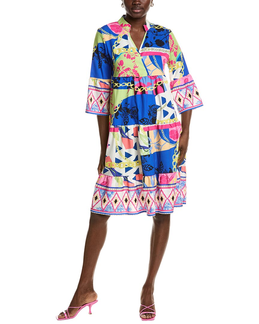 

Айпонелли Многоярусное мини-платье IPPONELLI, синий