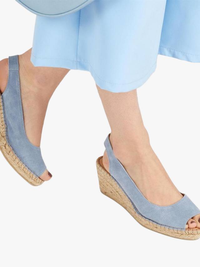 Замшевые босоножки rosanna на танкетке с откидной спинкой Jones Bootmaker, цвет Pale Blue — фото 2