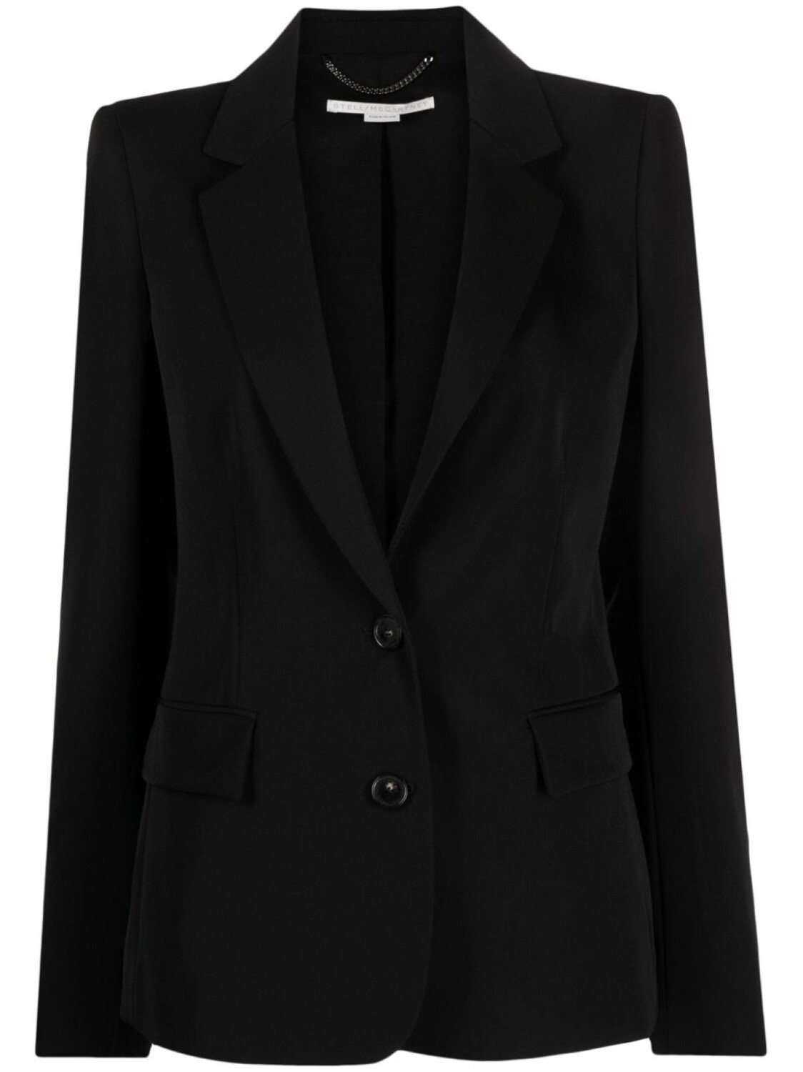 

Stella McCartney шерстяной однобортный блейзер, черный
