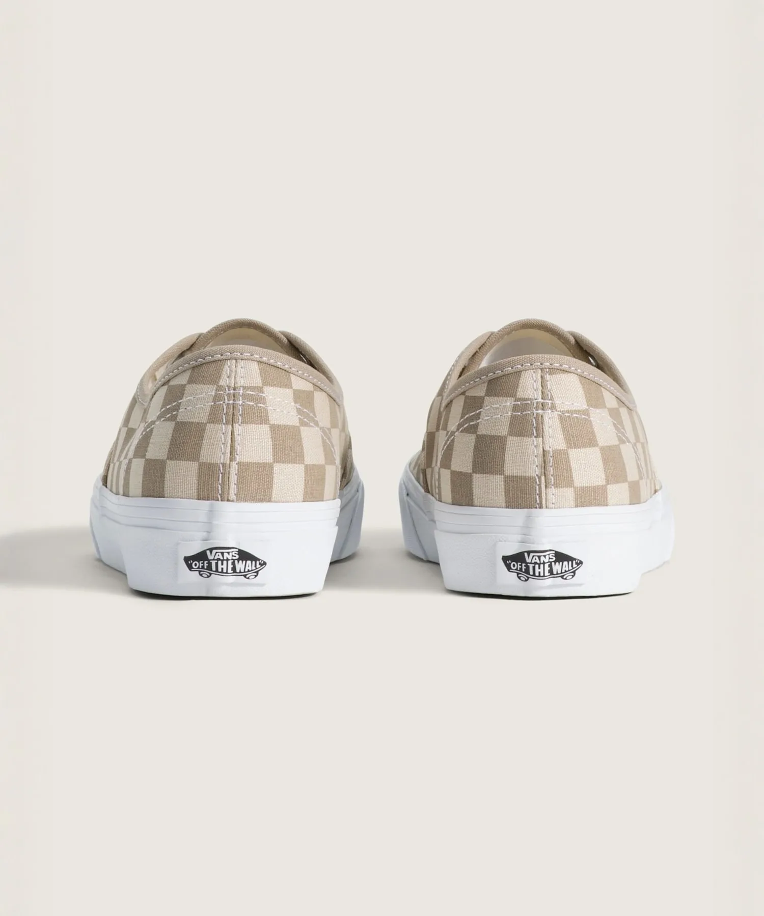 Унисекс кеды из канваса VANS Authentic CHECKERBOARD бежевые — фото 4