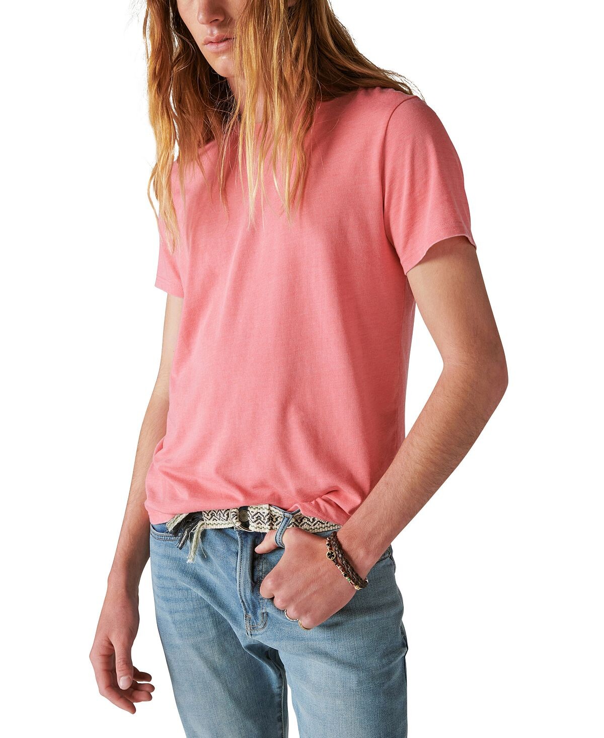 

Мужская классическая футболка с круглым вырезом Lucky Brand Venice Burnout