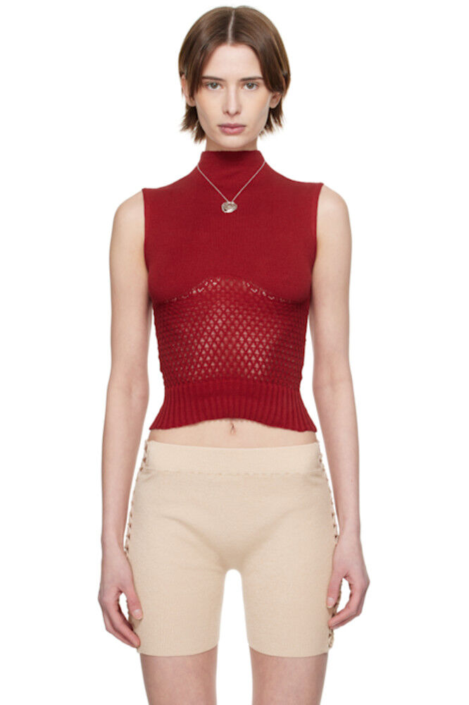 

SSENSE Эксклюзивный красный топ без рукавов Honeycomb Isa Boulder
