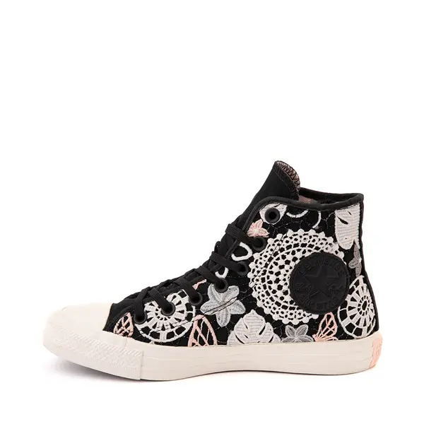 Кроссовки Womens Converse Chuck Taylor All Star Hi Butterflies Sneaker, цвет Black/Soft Peach/Egret